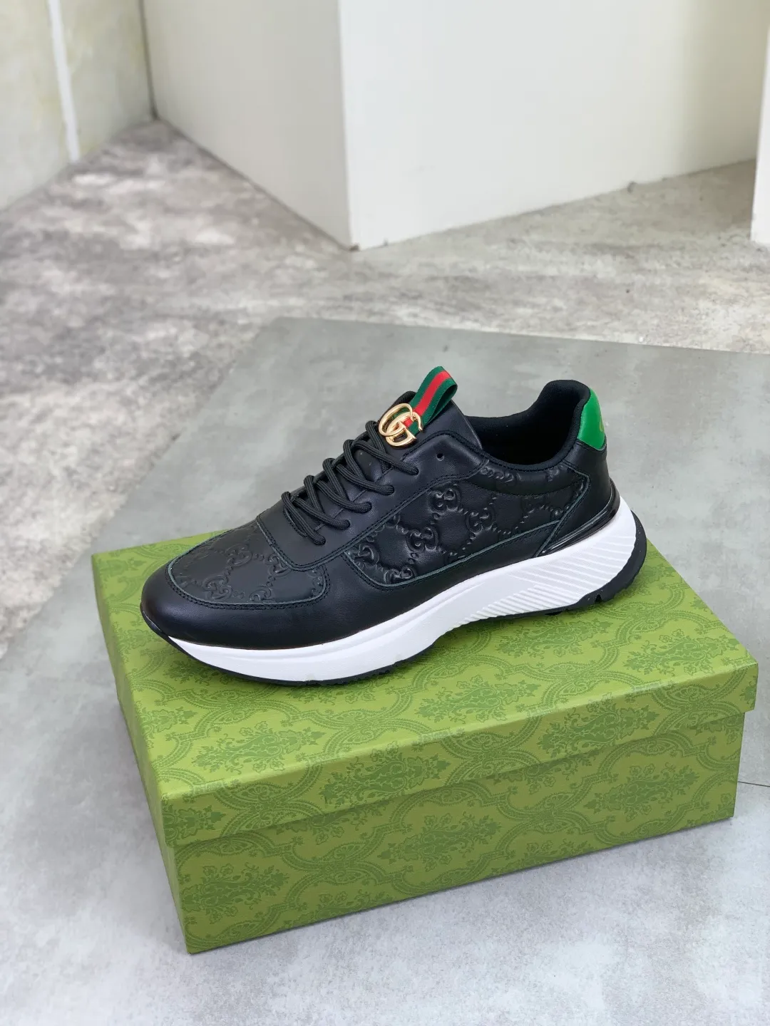 Men's men's shoes 💰P460💰[New model] (GUCCI) official website's latest 🎁🎁casual and fashionable men's shoes👟, hot style 💥 style is simple and elegant, exclusive for trendy men. Unique official website's latest brand double G element Elements 👑 Original Gucci decoration, fashionable and generous, fabric original calfskin ✅ fully imported first-layer pigskin lining, official website designated wear-resistant, lightweight original rubber casual outsole, classic model taken in real life 🎬38-44 (45 customized) 2️⃣ colors available